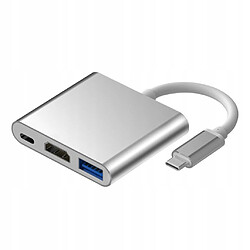 GUPBOO Adaptateur USB C HDMI+USB 3.0+PD Hub 4K MacBook 3 en 1,JL2537