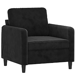 Avis vidaXL Fauteuil avec repose-pied Noir 60 cm Velours