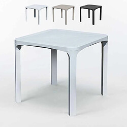 Grand Soleil 14 Tables carreés en Poly rotin 80x80 Gr