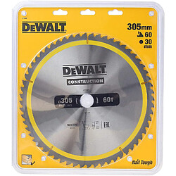 DeWalt - Lame de scie circulaire stationnaire 305x30mm, 60 dents - DT1960