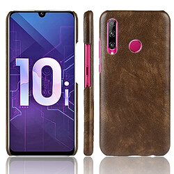 Wewoo Coque PC antichoc Litchi Texture PC + PU pour Huawei Honor 10i / 20i marron