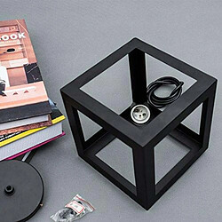 Goeco E27 Retro Métal Plafonnier Suspensions Luminaire Lustre Industriel Vintage Style Noir Créatif Metal Suspensions Luminaire Cube