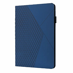 Etui en PU motif de losanges avec porte-cartes et élastique saphire pour votre iPad mini (2021)