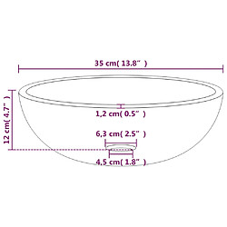 Acheter vidaXL Lavabo Verre trempé 35x12 cm Doré