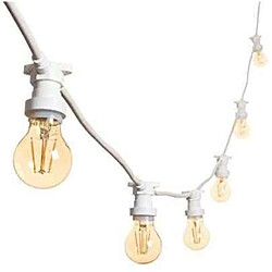 10 mètres de chaîne d'ampoules lampes E27 étanche IP65 LED pour l'extérieur lumière décorative 230V COULEUR BLANC