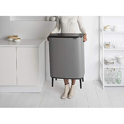 Brabantia Bo Touch Poubelle Hi 60 L Béton minéral Gris