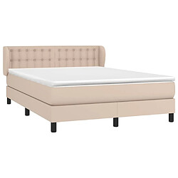 Avis Maison Chic Lit Adulte - Lit simple Lit à sommier tapissier avec matelas moelleux - Meuble de Chambre - Cappuccino 140x200 cm -MN43023