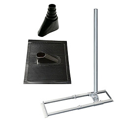 Support de chevrons de toit Charpente Fixation Antenne Parabole Acier 1m Mât 48mm + Manchon Noir + Tuile plastique / Alu Noir