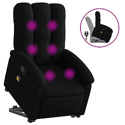 vidaXL Fauteuil de massage inclinable Noir Tissu