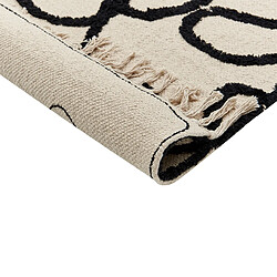 Avis Beliani Tapis en coton beige et noir 80 x 150 cm KONUR