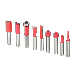 Avis Justgreenbox Fraise Fraise Routeur Bit Set 8mm pour Plancher Gravure À La Main Découpe 15PCS - T6112211957937