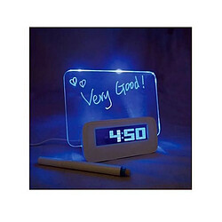 Avis Réveil Alarme LED Horloge Digitale Panneau Message Mémo 4 Port USB Hub