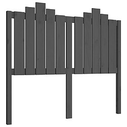 vidaXL Tête de lit Gris 126x4x110 cm Bois massif de pin