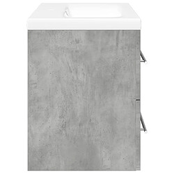 Acheter vidaXL Ensemble de meubles de salle de bain 2 pcs gris béton