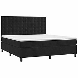 Avis Maison Chic Lit adulte- Lit + matelas,Sommier à lattes de lit avec matelas Noir 180x200 cm Velours -GKD35720