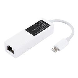 Avis Wewoo Câble adaptateur réseau LAN Ethernet RJ45 à 8 broches, longueur totale: 16 cm, pour iPhone X, 8 Plus & 7 Plus, 8 & 7, 6 Plus & 6 s Plus, 6 & 6s, iPad Blanc