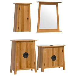 ComfortXL Ensemble De Meubles De Salle De Bain 4 Pièces Bois De Pin Massif