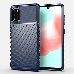 Coque en TPU texture sergé bleu pour votre Samsung Galaxy A41 (Global Version)