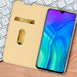 Avis Avizar Housse Honor 20 Lite / Honor 20e Folio Rangement Carte Fonction Support Doré