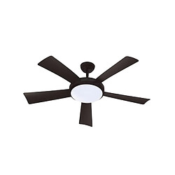 Farelek WALLIS Noir - Ventilateur de plafond Ø132cm 38W + éclairage LED