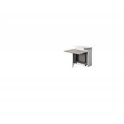 Avis Inside 75 Console extensible Design BALTO PLUS blanc avec table pliante gris béton et 6 chaises intégrées taupe