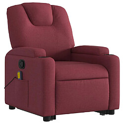 Avis vidaXL Fauteuil inclinable de massage Rouge bordeaux Tissu