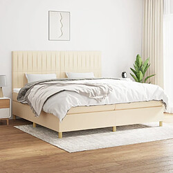 Maison Chic Lit Adulte - Lit simple Lit à sommier tapissier avec matelas moelleux - Meuble de Chambre - Crème 200x200 cm Tissu -MN39417