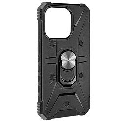 Avizar Coque Bague pour iPhone 15 Plus Bumper Antichoc Série ArmoRing Bump Noir