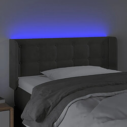 Acheter Maison Chic Tête de lit scandinave à LED,meuble de chambre Gris foncé 83x16x78/88 cm Velours -MN75982