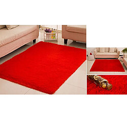 Avis moelleux tapis antidérapant shaggy zone tapis chambre tapis tapis de sol herbe vert rouge