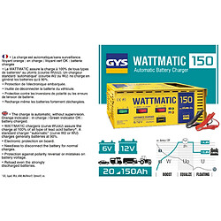 Acheter Chargeur GYS WATTMATIC 140 6 12 V