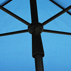 Acheter vidaXL Parasol de jardin avec mât 210x140 cm Bleu azuré