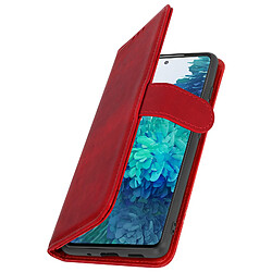 Avizar Housse Samsung Galaxy S20 FE Folio Vintage Porte-carte Fonction Support Rouge