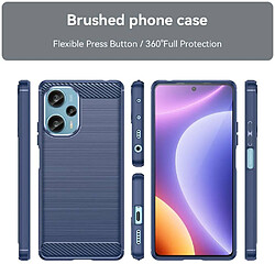 Htdmobiles Coque pour Xiaomi Poco F5 5G / Redmi Note 12 Turbo - housse etui silicone gel carbone + verre trempe - BLEU FONCE