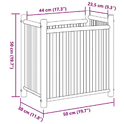 vidaXL Jardinière 50x30x50 cm bambou pas cher