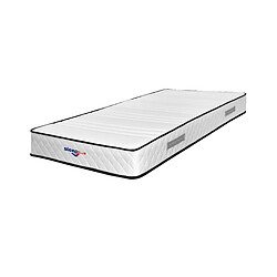 King Of Dreams Lot de 2 Matelas mathieu a Ressorts + 3 cm de Latex 75 Kg/m3 - 70x190 Hauteur +/- 20 cm - Accueil Moelleux - Soutien Equilibre - 5 Zones de Confort - Hypoallergenique