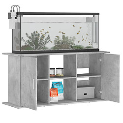 Avis vidaXL Support pour aquarium gris béton 121x41x58 cm bois d'ingénierie