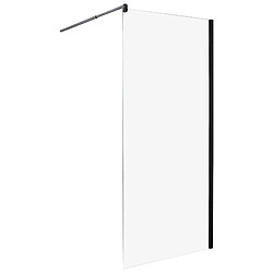 Beliani Parois de douche AHAUS 90 x 190 cm Noir