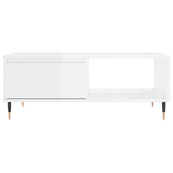 Acheter vidaXL Table basse blanc brillant 90x60x35 cm bois d'ingénierie