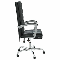 Acheter Maison Chic Fauteuil inclinable de bureau,Fauteuil luxe de relaxation Noir Similicuir -MN22436