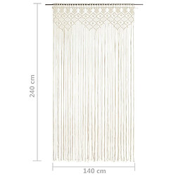 Acheter vidaXL Rideau en macramé 140x240 cm Coton