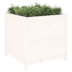 Avis Maison Chic Jardinière,Bac à fleurs - pot de fleur blanc 82,5x82,5x78 cm bois massif de pin -GKD46343