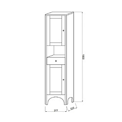 Avis Kiamami Valentina COLONNE DE SALLE DE BAIN 160CM BLANC DÉCAPÉ | TOSCANA