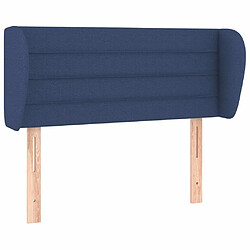 Maison Chic Tête de lit scandinave avec oreilles,meuble de chambre Bleu 103x23x78/88 cm Tissu -MN40282