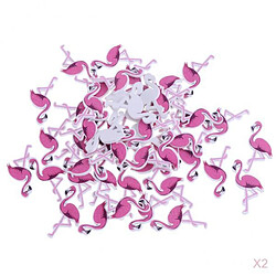 100pcs Dessin Animé Flamant Rose En Bois Boutons En Bois Faits à La Main pour La Couture de Scrapbooking