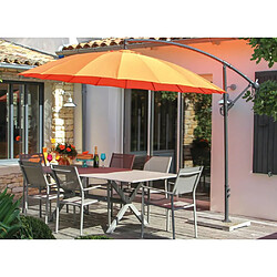 ALIZÉ Parasol déporté en aluminium et fibre de verre 3m Pagode gris.