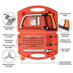 11 en 1 ensemble de scie magique multi-usages Kit d'outils à main Cutter pour verre bois métal - Multicolore pas cher