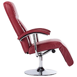 Avis vidaXL Fauteuil TV rouge bordeaux similicuir