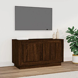 vidaXL Meuble TV chêne marron 80x35x45 cm bois d'ingénierie