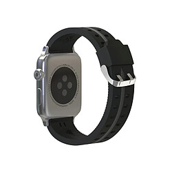 Acheter Wewoo Bracelet noir et gris pour Apple Watch Series 3 & 2 & 1 38mm Mode Sourire Visage Motif Silicone +